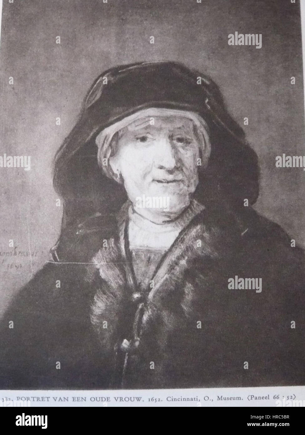 Rembrandt oder Anhänger - Porträt einer alten Frau Stockfoto