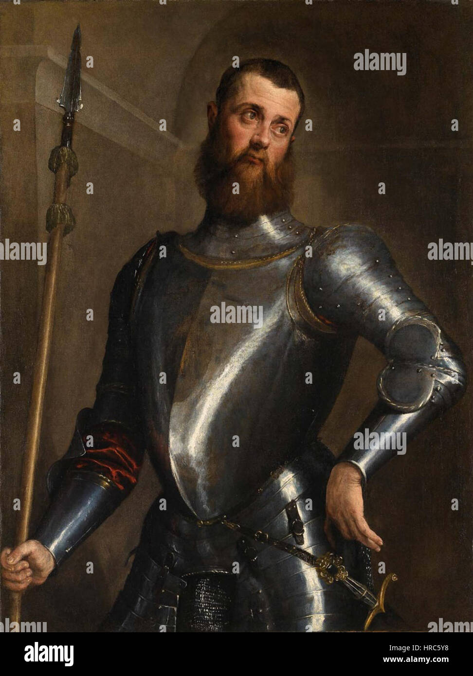 Ritratto di Gentiluomo in Armi - Jacopo Bassano Stockfoto