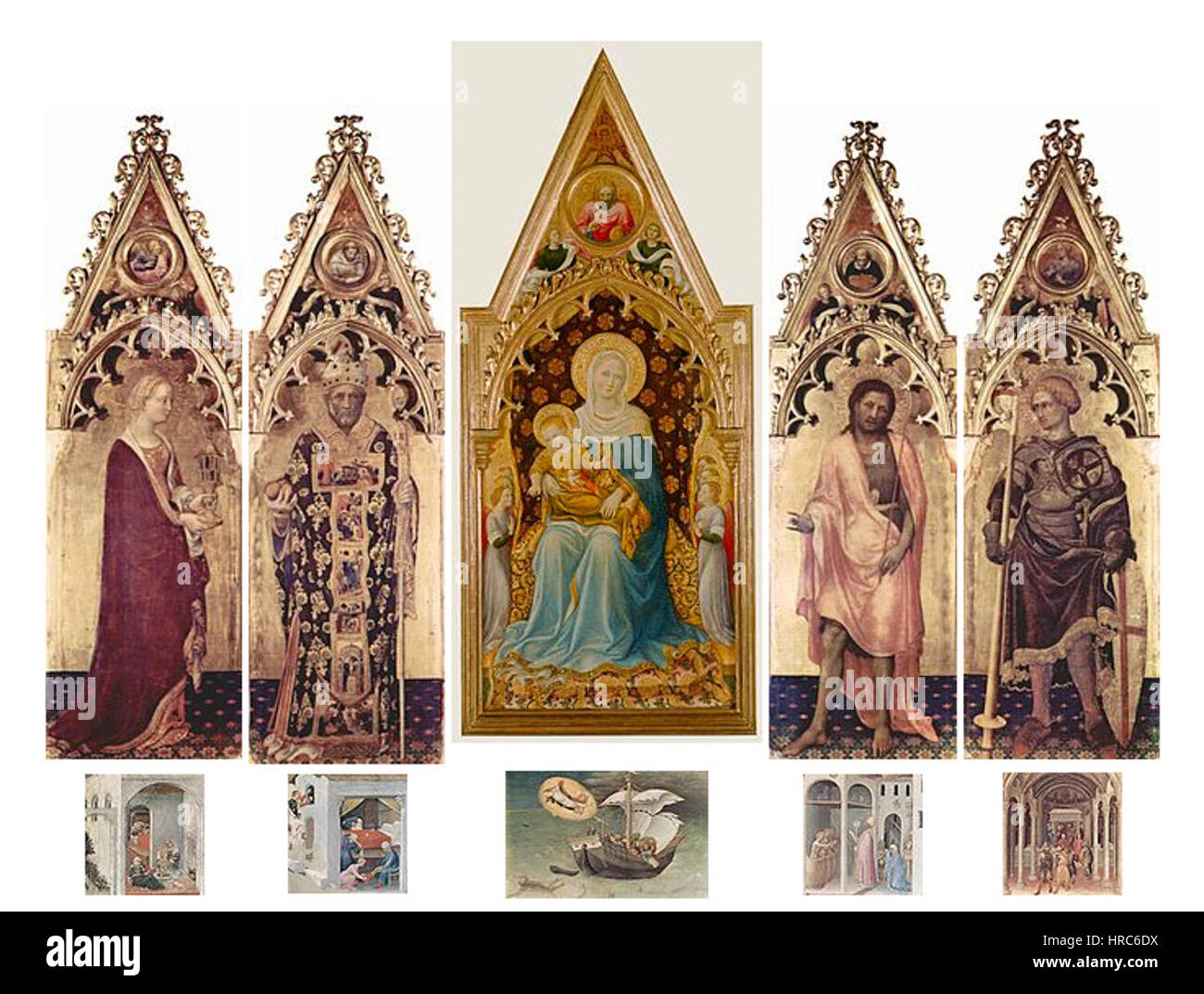 Quaratesi Polyptychon Stockfoto