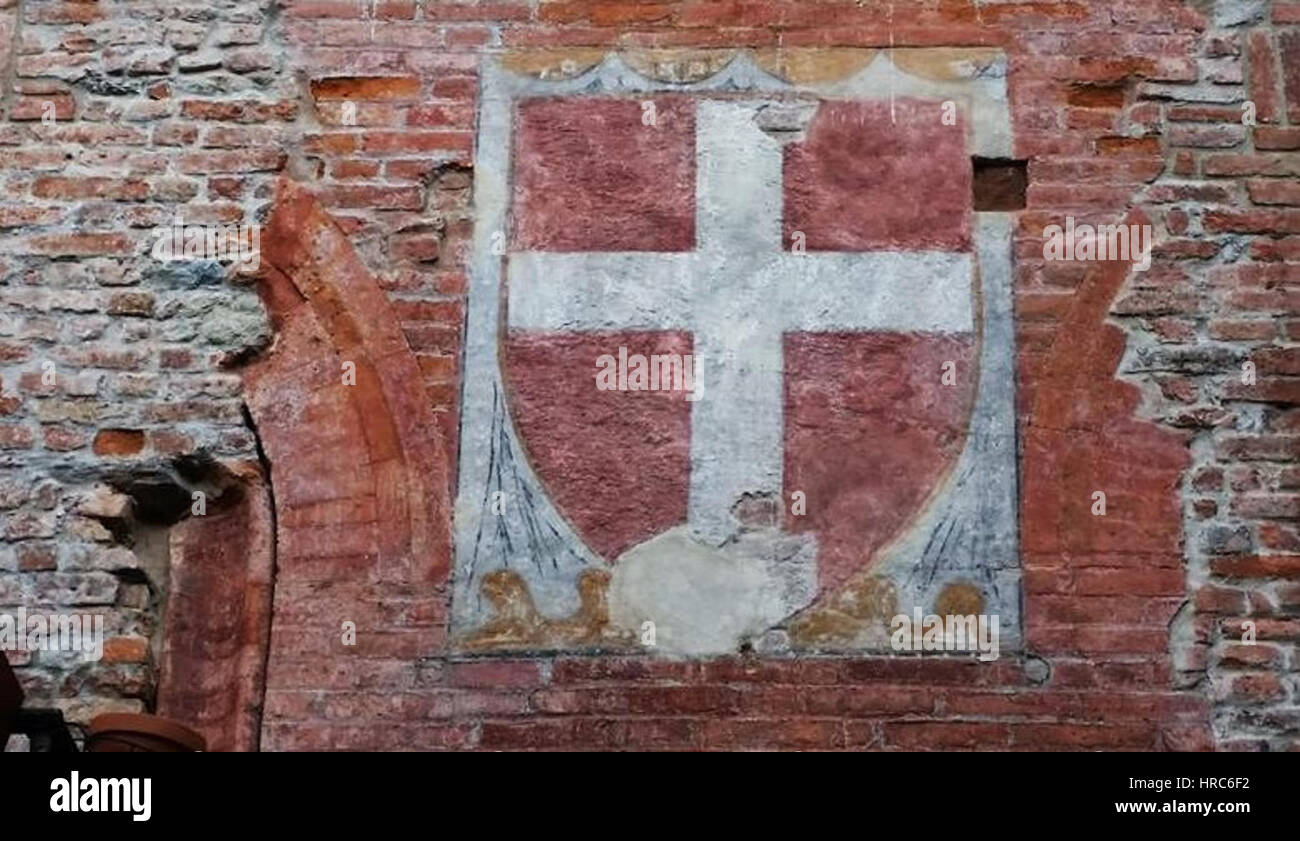 Scudo Sabaudo Ad Avigliana Stockfoto