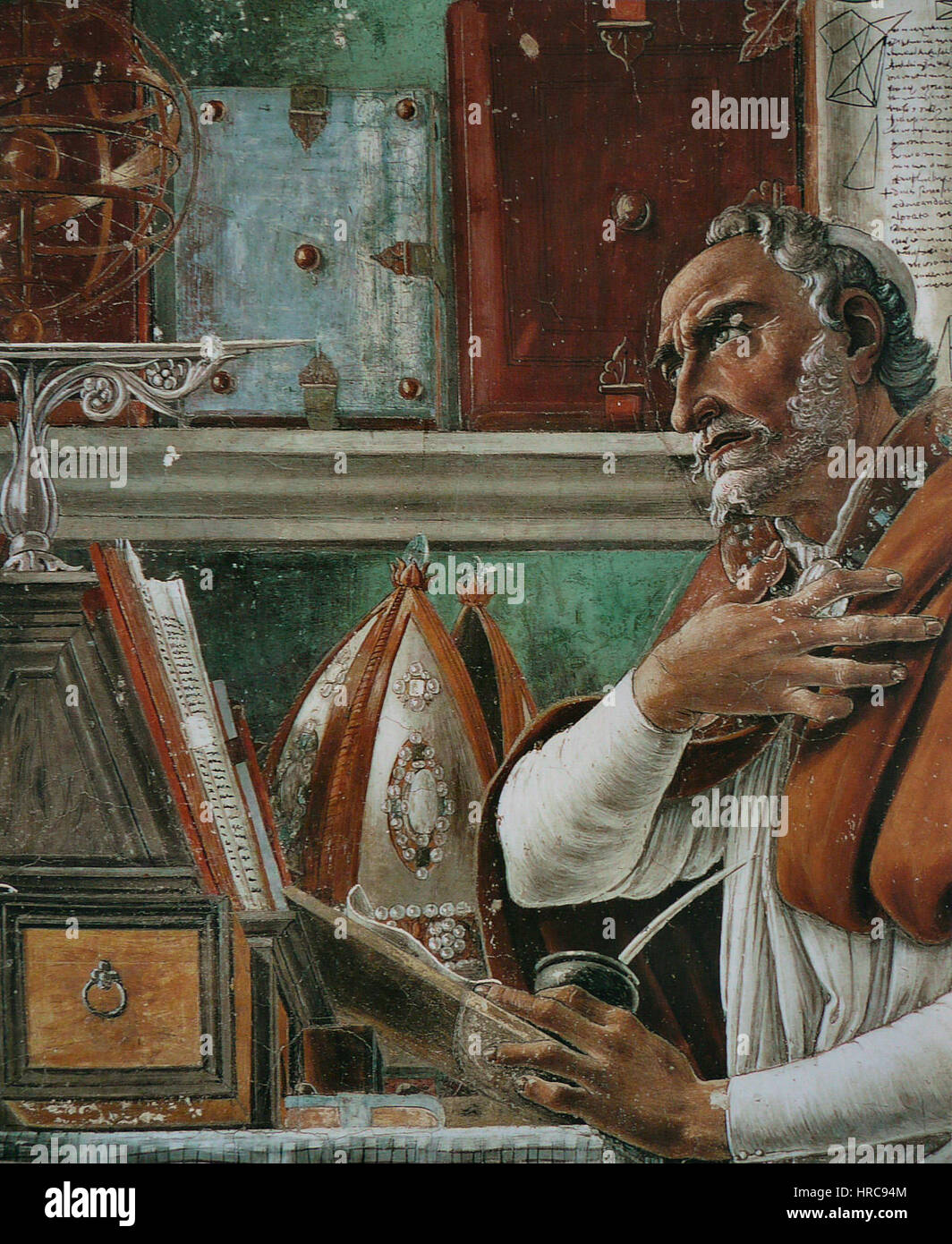 Sandro Botticelli - Sankt Augustin 1 Stockfoto