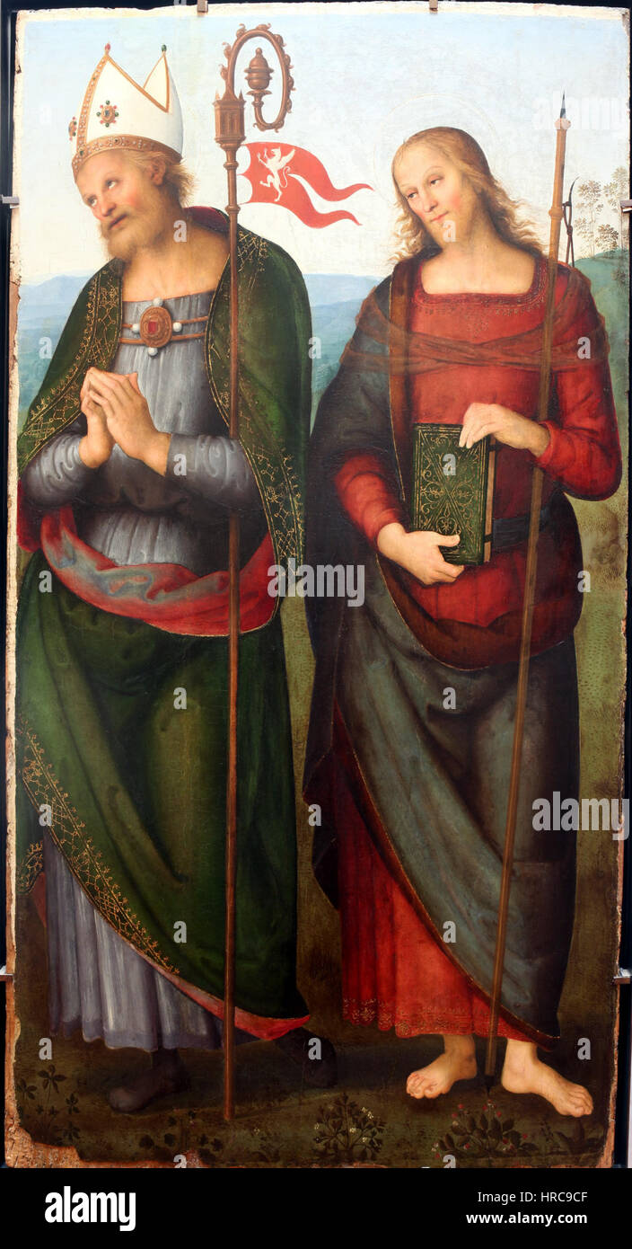 Herculan Saint und Saint James-Pietro Vannucci Perugino-MBA Lyon A67-IMG 0286 Stockfoto