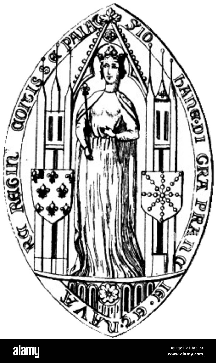 Siegel von Joan II, Gräfin von Burgund Stockfoto