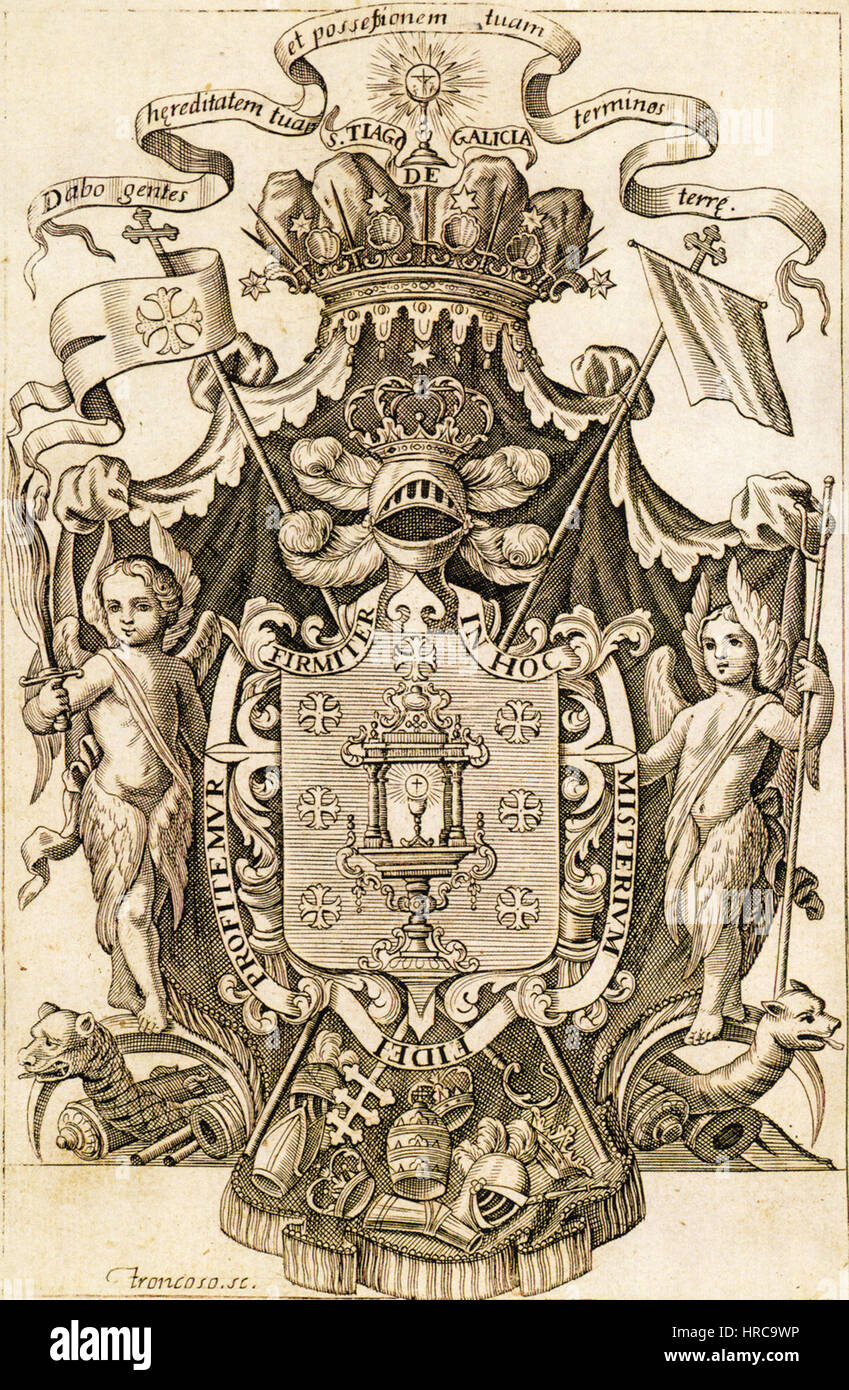 Reino de Galicia-Königreich von Galizien-Troncoso Stockfoto