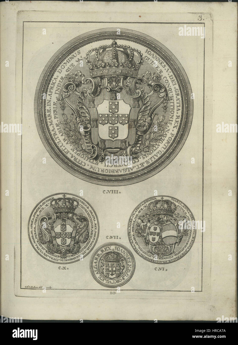 Dichtungen des königlichen Hauses von Portugal 16 Stockfoto