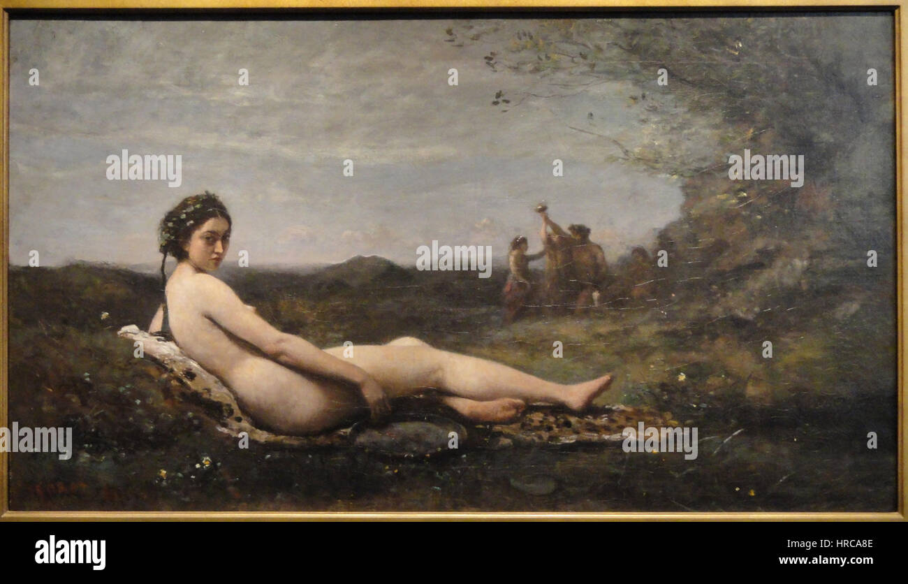 Ruhe von Jean-Baptiste-Camille Corot, überarbeitet 1860, 1865-1870 - c. Corcoran Gallery of Art - DSC01293 Stockfoto