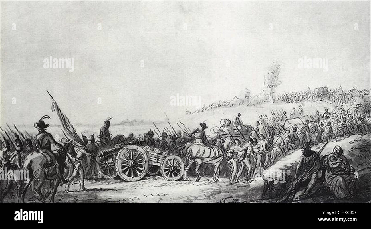 Przemarsz wojska Stockfoto