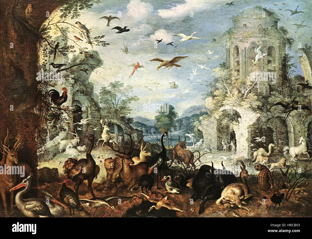 Roelant Savery - Landschaft mit wilden Tieren - WGA20891 Stockfoto