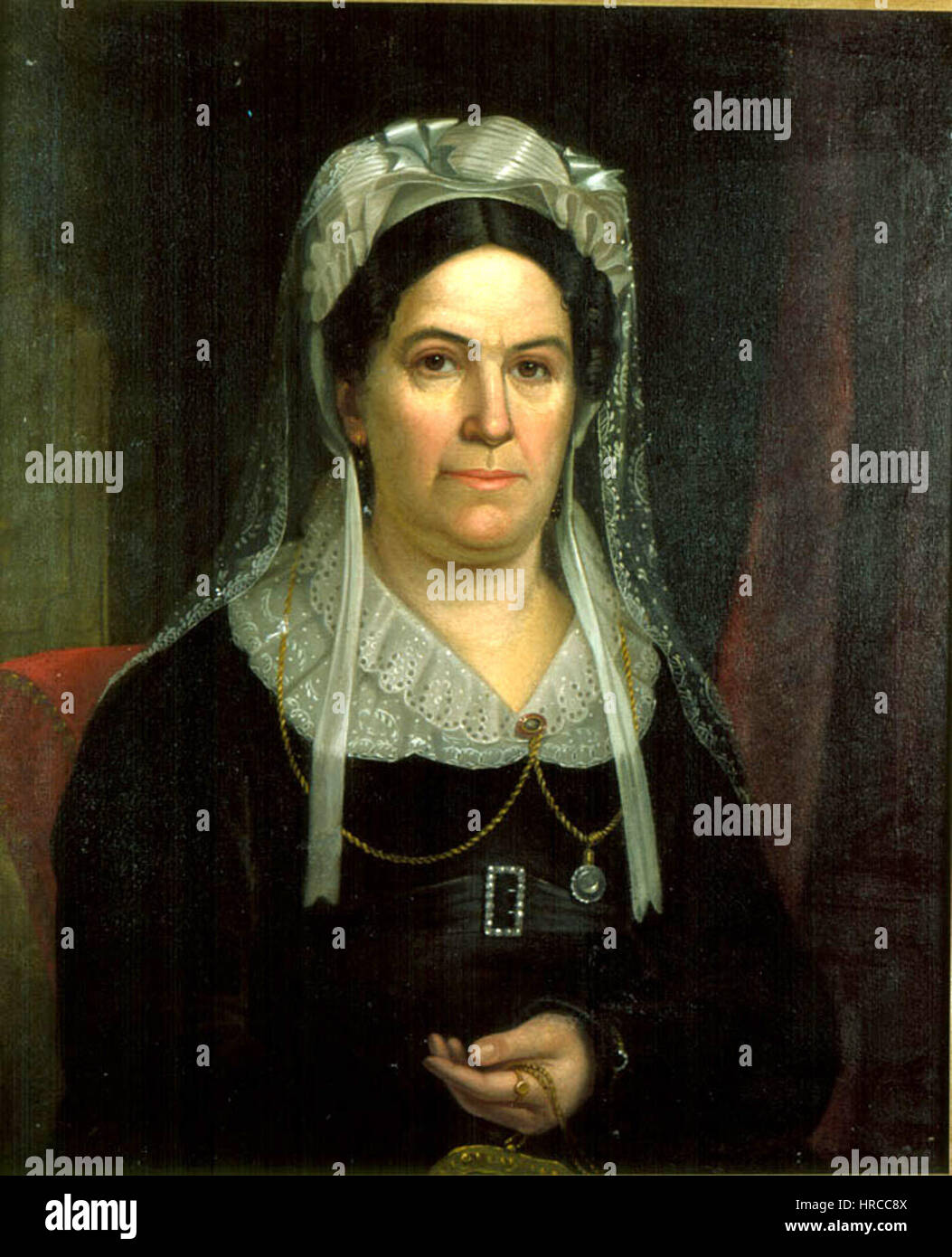 Dieses Porträt von Rachel Donelson Jackson, gemalt von Ralph E. W. Earl im Jahr 1823, fängt die Ehefrau des US-Präsidenten Andrew Jackson ein. Sie spiegelt ihre Bedeutung im frühen politischen Leben Amerikas und ihre Rolle als First Lady während Andrew Jacksons Präsidentschaft wider. Stockfoto