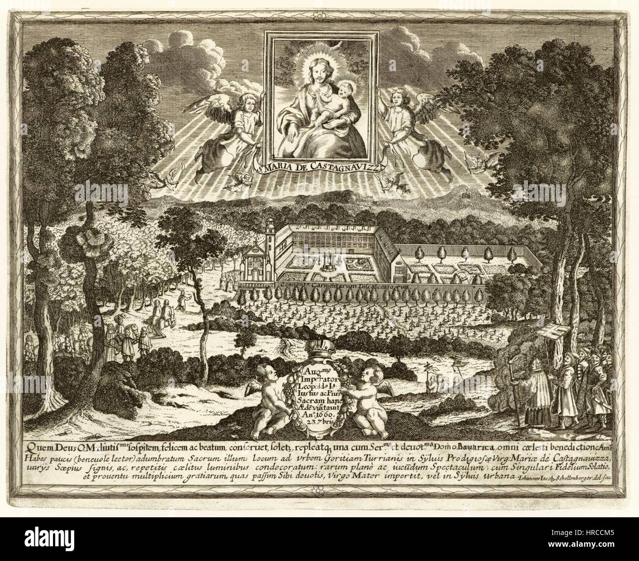 Saint Mary von Kostanjevica, Iconotheca Valvasoriana Stockfoto