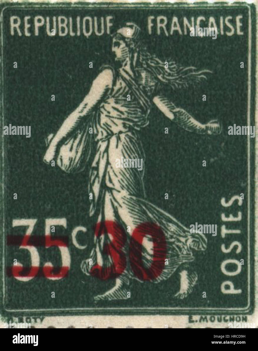 „Semeuse“ ist ein Gemälde von Jean-Francois Millet, das eine Frau zeigt, die in einer ländlichen Landschaft Samen sät. Das Werk verkörpert Millets Fokus auf Arbeit, Natur und die würde des Landlebens, das für seinen Realismus charakteristisch ist. Stockfoto