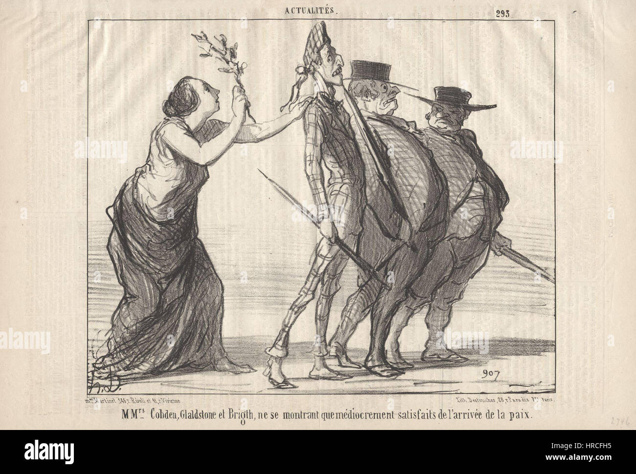 Richard Cobden; William Ewart Gladstone; John Bright von Honoré Daumier Stockfoto
