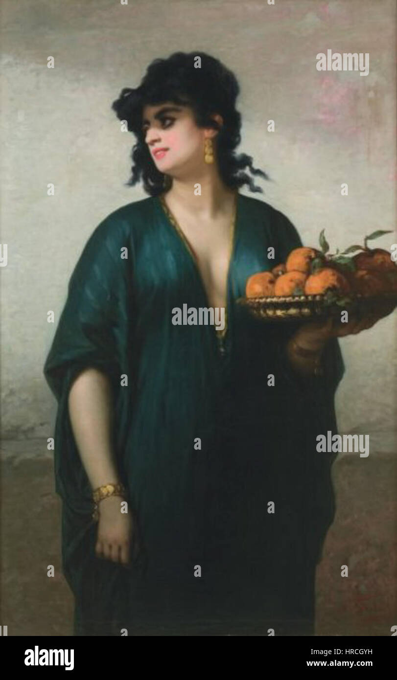 Sichel-La Marchande d'oranges Stockfoto