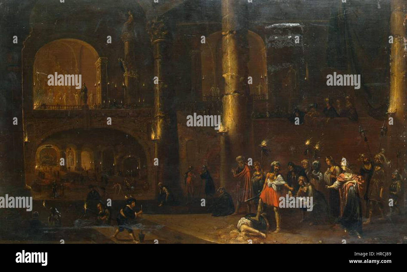 Rombout van Troyen - Enthauptung des Johannes des Täufers - WGA23092 Stockfoto