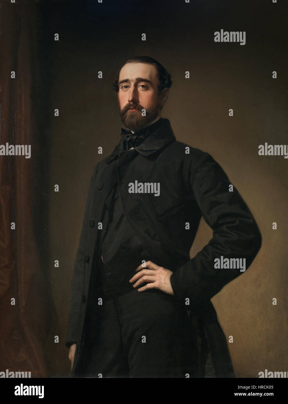 Dieses Porträt von Federico Madrazo zeigt Segismundo Moret, einen spanischen Politiker, und hebt seine Rolle und seinen Einfluss im Spanien des 19. Jahrhunderts hervor. Das Kunstwerk fängt Morets würdevollen Ausdruck und den Status als prominente Persönlichkeit des öffentlichen Lebens in seiner Zeit ein. Stockfoto