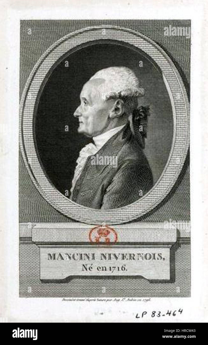 Saint-Aubin-Louis Jules Mancini-Mazarini (1716-1798) Duc de Nivernois Stockfoto