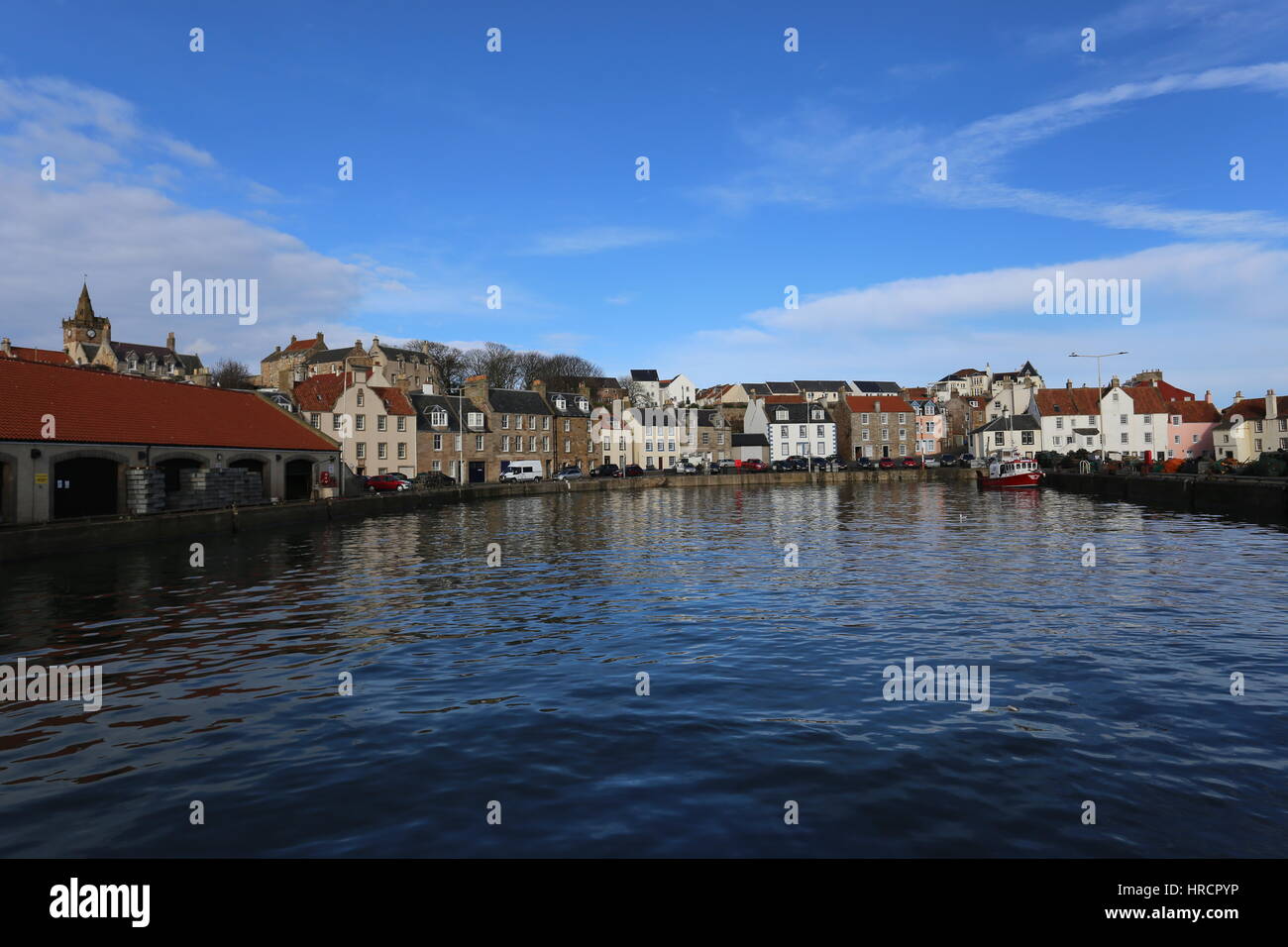 Pittenweem Hafen Fife Schottland Februar 2017 Stockfoto