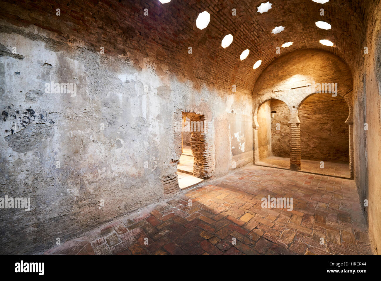 El Bañuelo maurischen Dampfbad im Albaicin Bezirk, Granada, Spanien, Europa Stockfoto