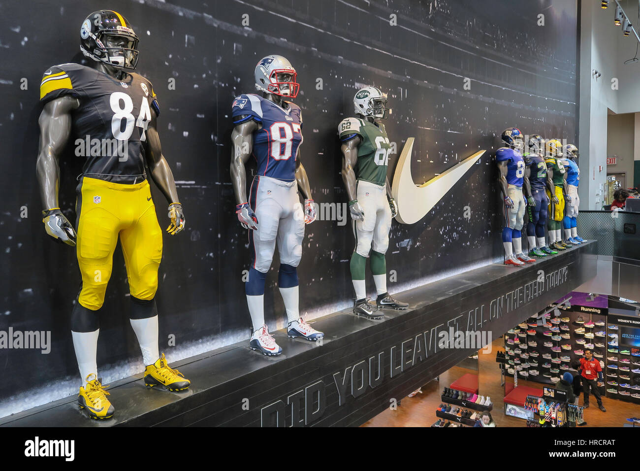 Modell des Sporting Warenspeicher Interieur, NYC Stockfoto