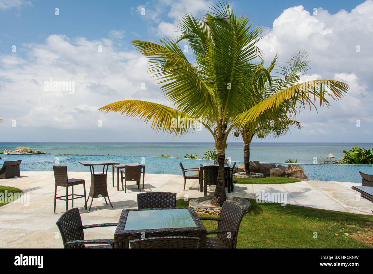 Tropical Bar/Restaurant-Einstellung Stockfoto