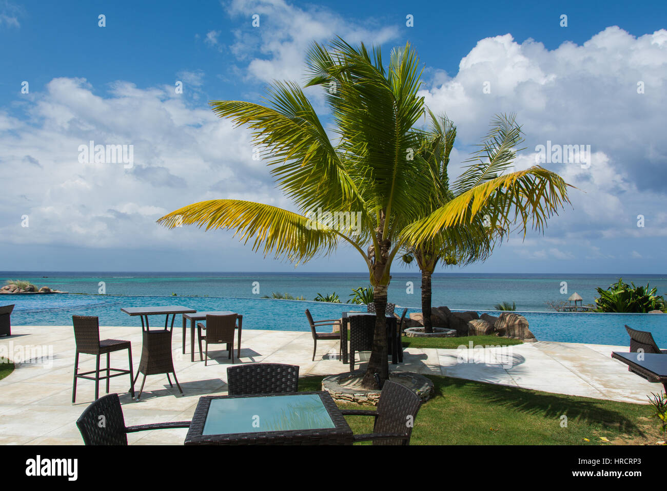 Tropical Bar/Restaurant-Einstellung Stockfoto