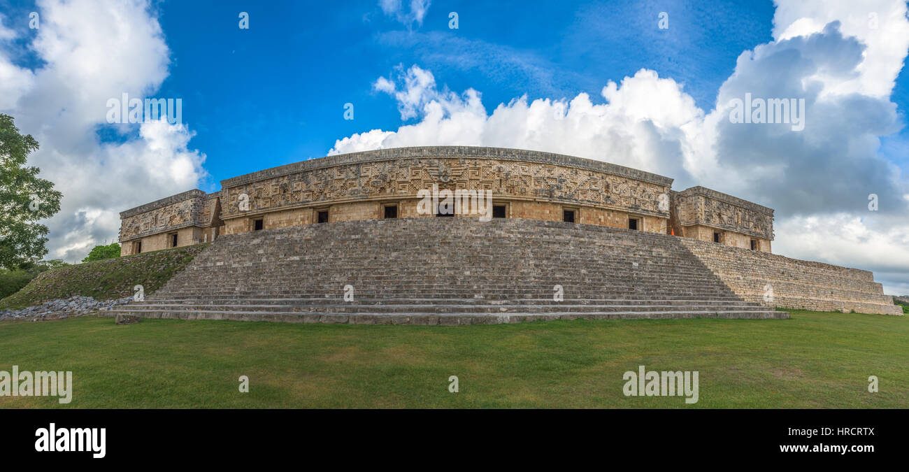 Der Palast des Gouverneurs in einer alten Maya-Stadt Uxmal, Yucatan, Mexiko Stockfoto
