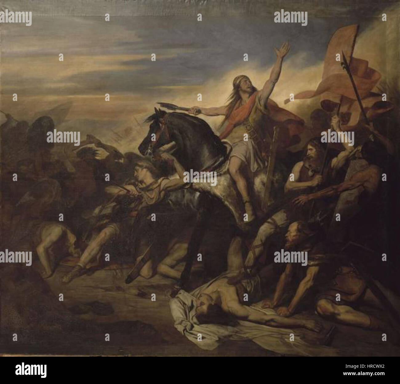 Ary Scheffer - Bataille de Tolbiac 496 Stockfoto