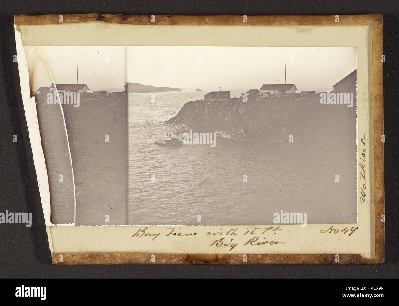 Carleton Watkins (American - Blick auf die Bucht mit dem PT. große Fluss - Google Art Project Stockfoto