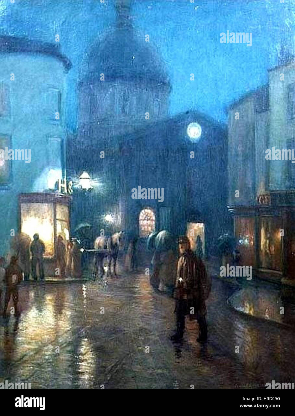 Norman Garstin - einem stetigen Nieselregen Stockfoto