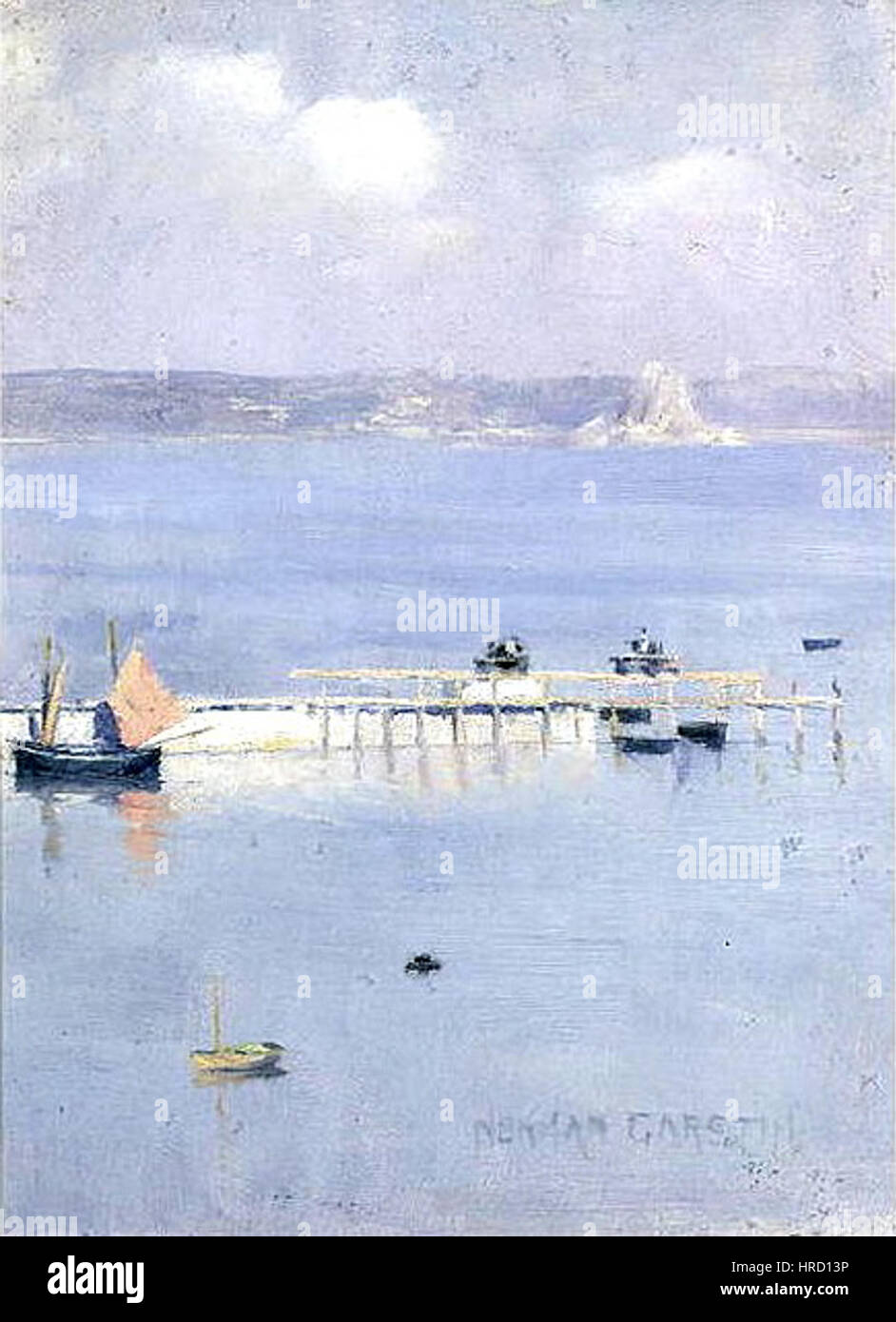 Norman Garstin - ein Blick auf Mount es Bay 1892 Stockfoto