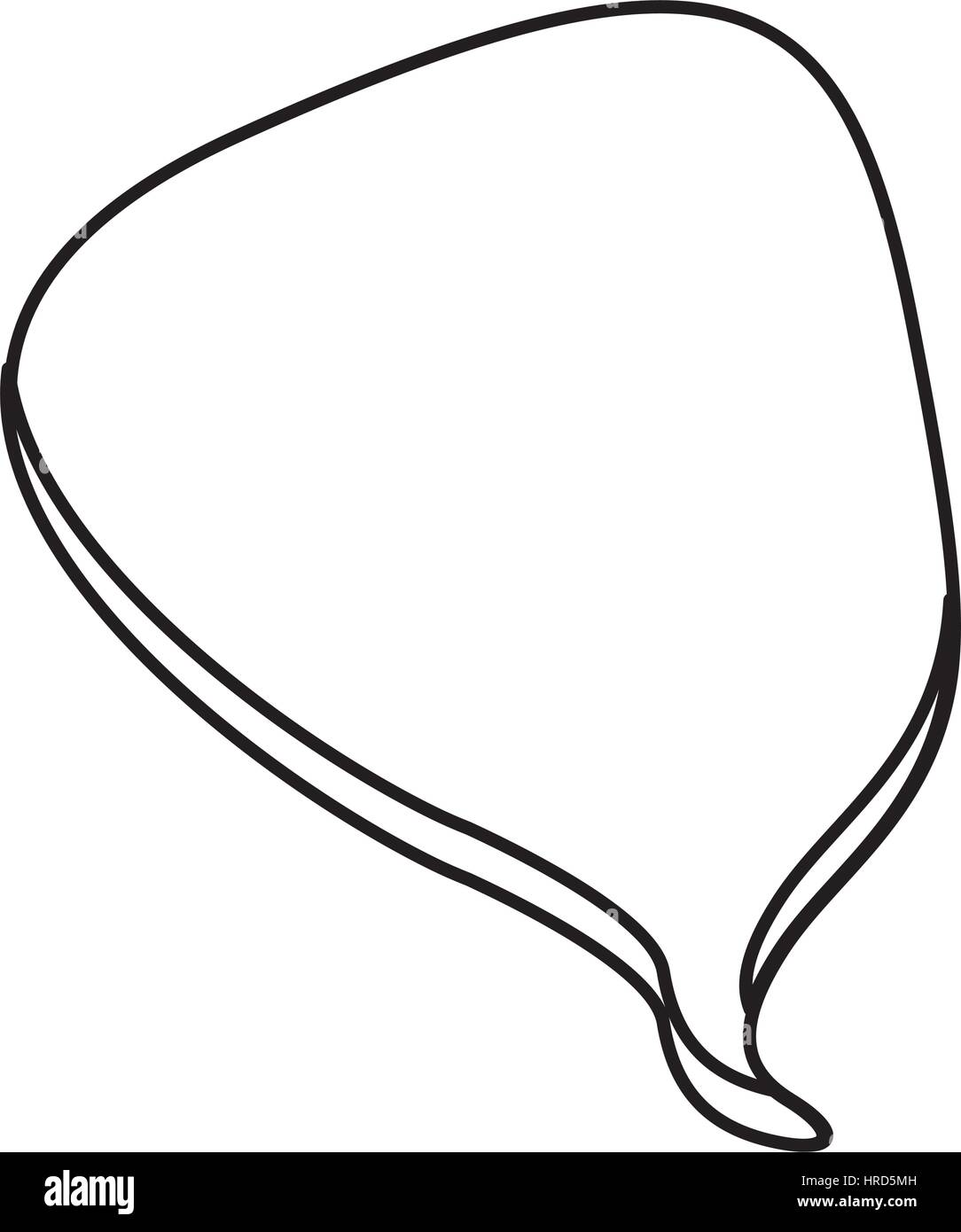 Kontur Drop Chatsymbol Blase Stock Vektor