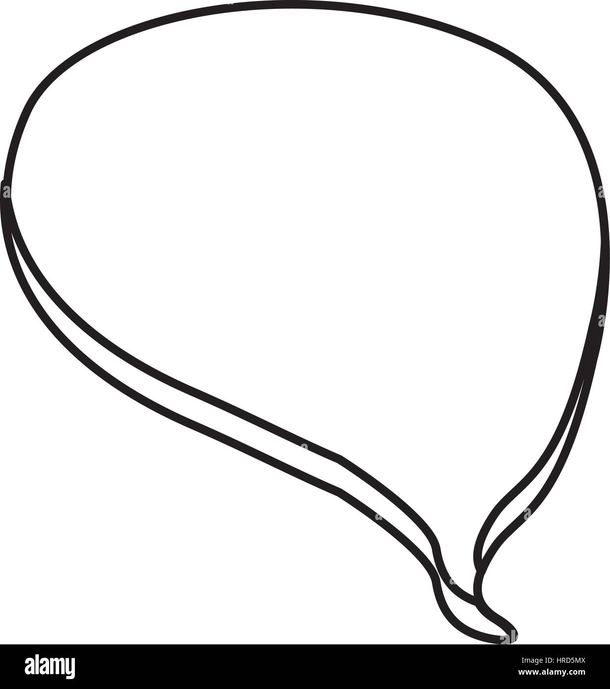 Silhouette Drop Chatsymbol Blase Stock Vektor