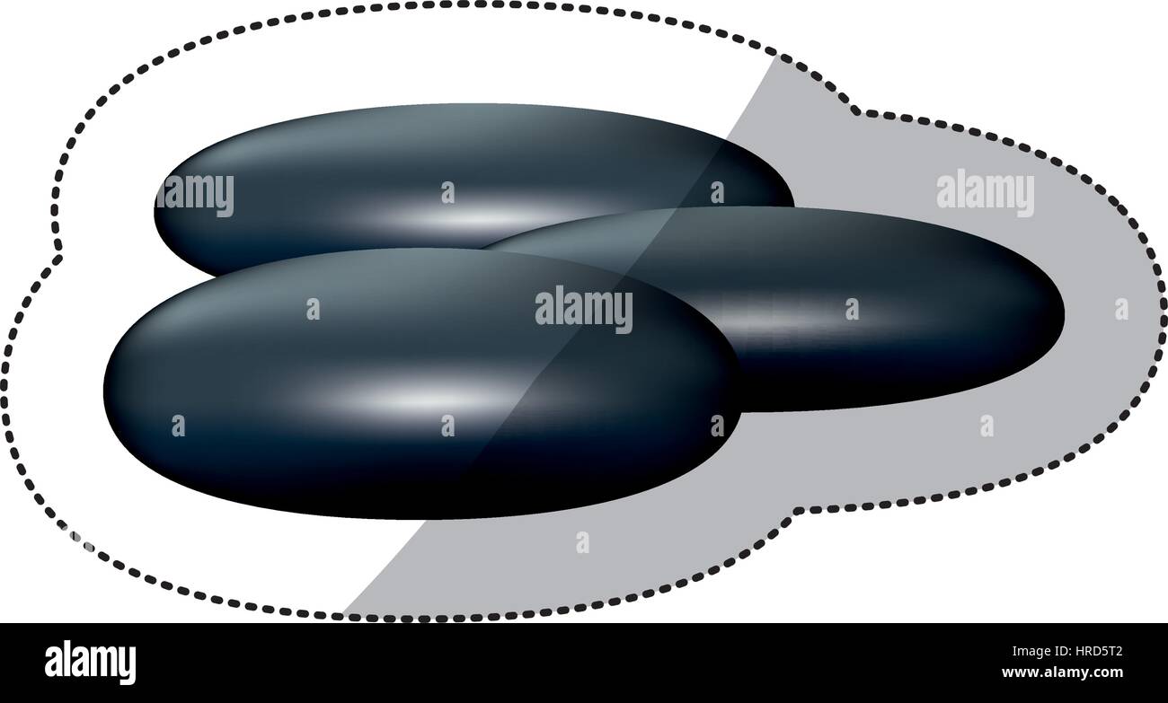 dunkel grau Vulkangestein Spa Stock Vektor