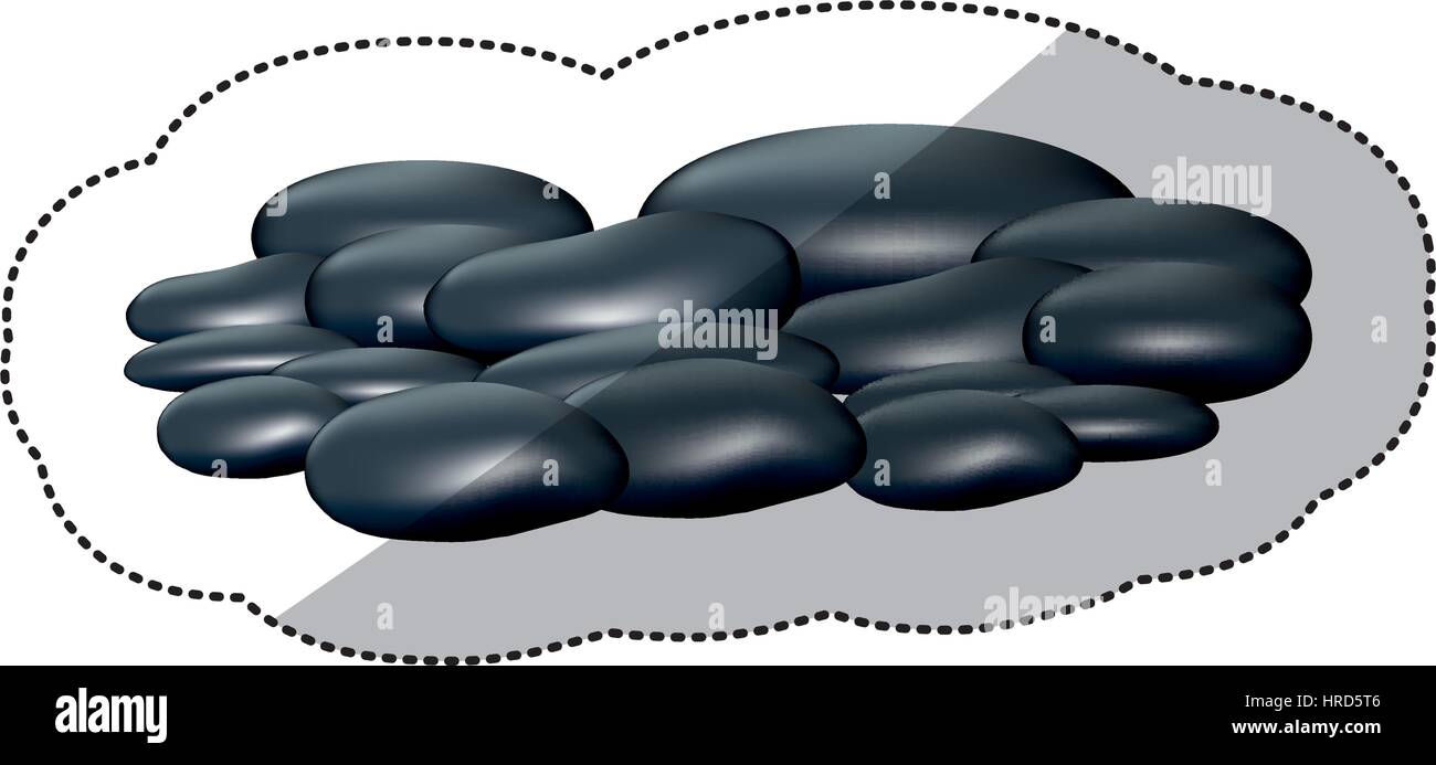 Spa-dunkel grau viele vulkanische Felsen Stock Vektor