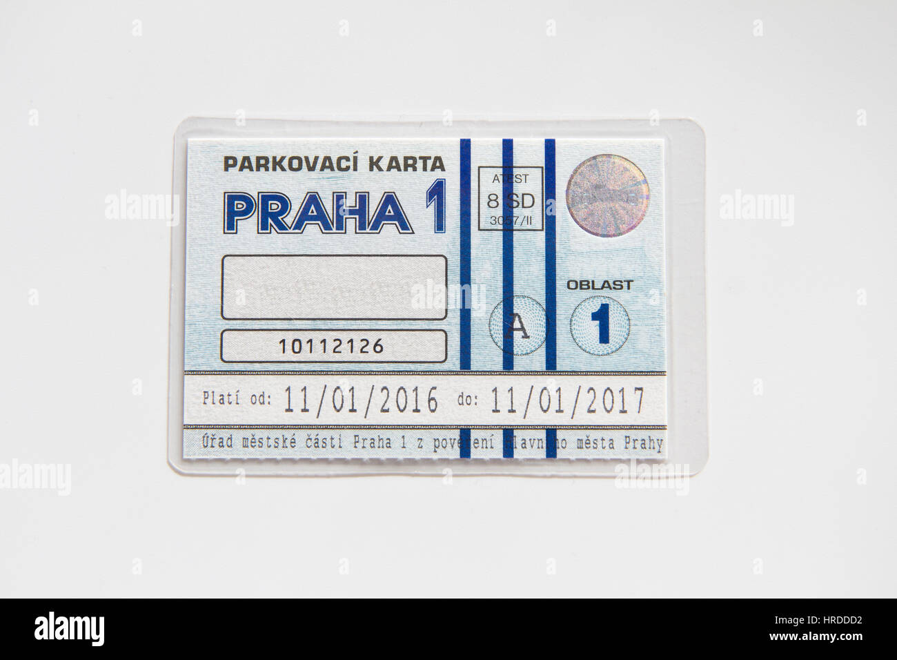 Karte, Prag, blauen Parkzone, Verkehr Stockfoto