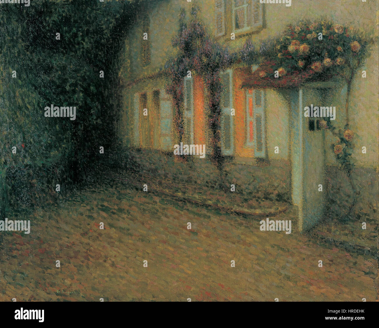Henri Le Sidaner - Rosen und Glyzinien auf Kosten des Hauses - Google Art Project Stockfoto