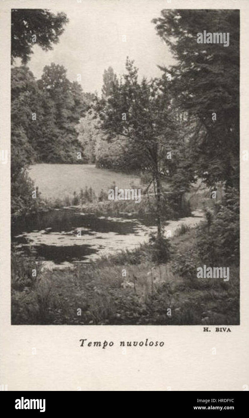 Henri Biva, Tempo Nuvoloso, alte Ansichtskarte Stockfoto