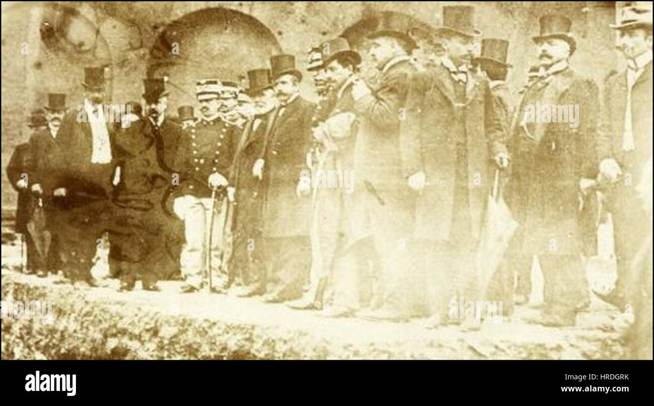 König von Italien und Präsident Loubet Stockfoto