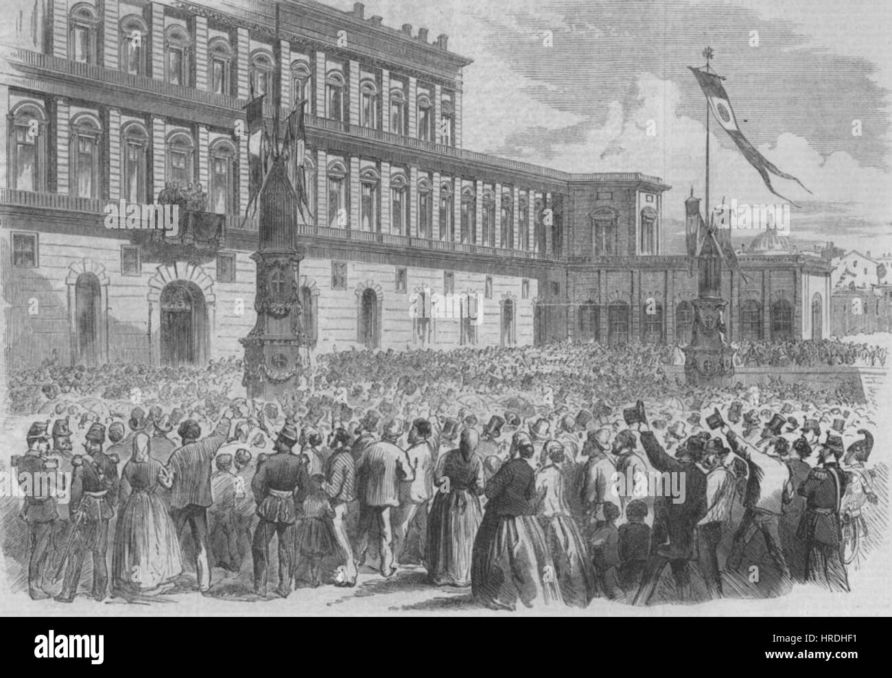 Viktor Emanuel II. der König von Italien im Palazzo Pitti Stockfoto