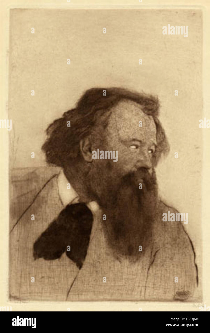 Hermann Bahr 1904 von Emil Orlik Stockfoto