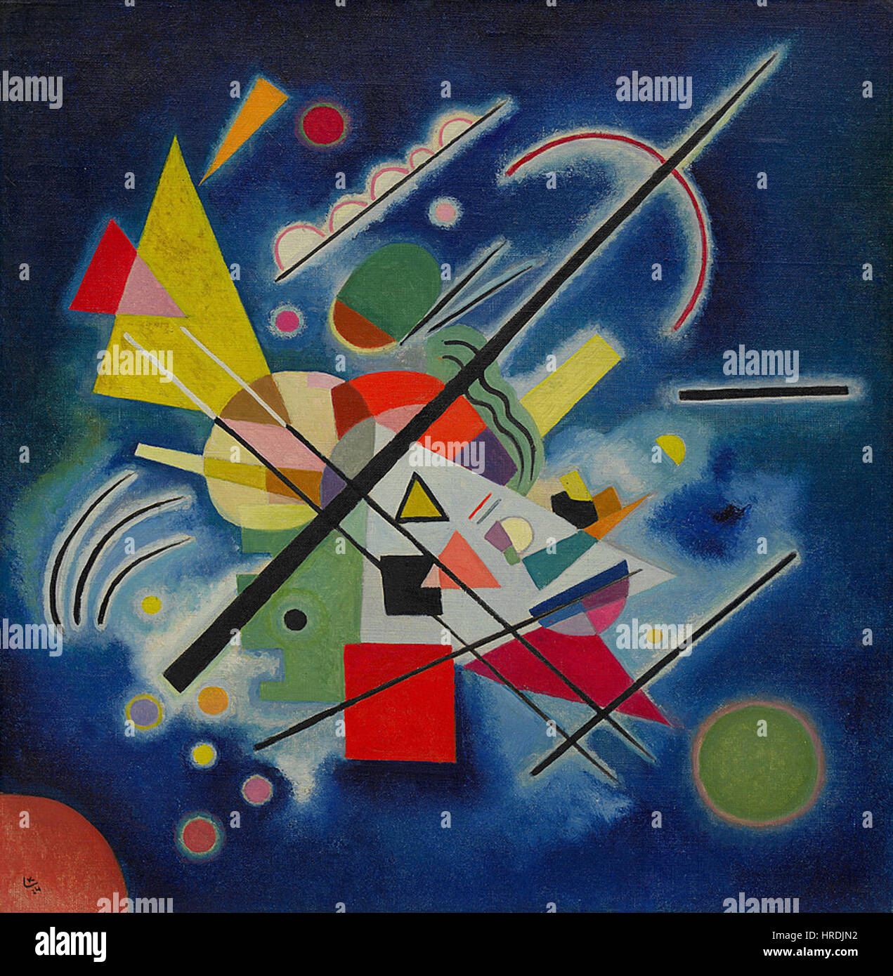 Wassily Kandinsky, 1924 - Malerei blau Stockfoto