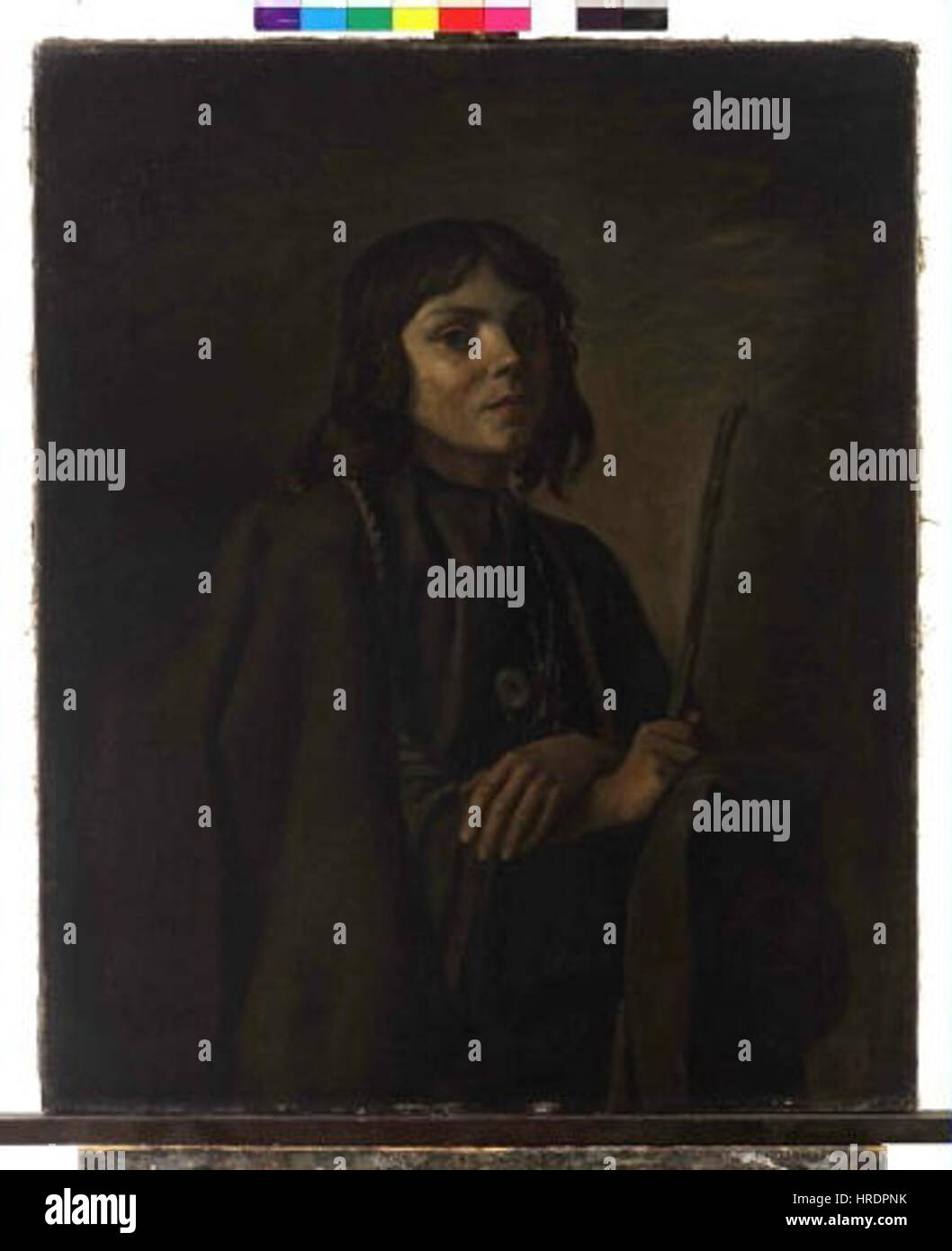 Dieses Porträt von Hippolyt Sobeslav Pinkas, einer bemerkenswerten Figur in der tschechischen Geschichte des 19. Jahrhunderts, fängt ihn in einer eleganten und würdevollen Pose ein. Pinkas engagierte sich während seines Lebens in tschechischen politischen und kulturellen Angelegenheiten. Stockfoto