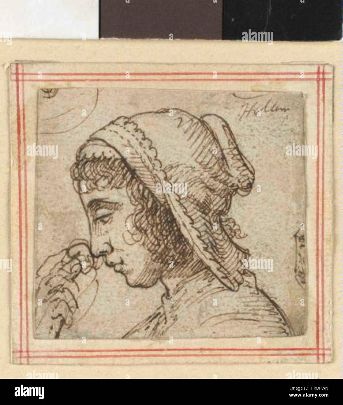 Autor Václav Hollar - Divci hlava Stockfoto