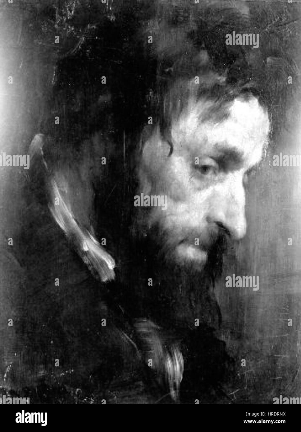 Emanuel Krescenc Liska 19.4.1852-18.1.1903 - Studie Muzske hlavy Stockfoto