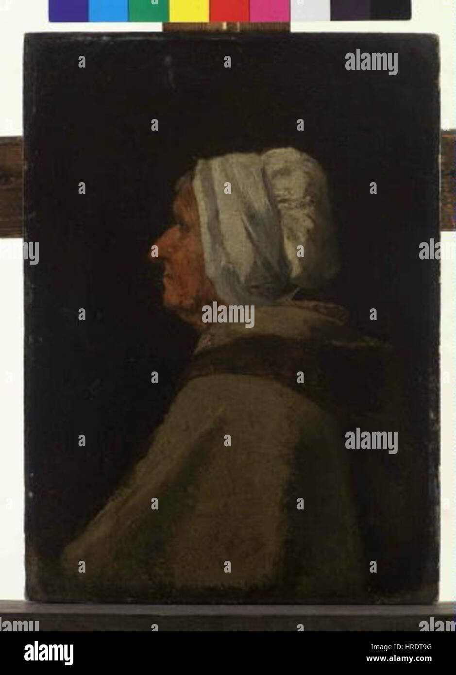 Hippolyt Sobeslav Pinkas Werk „Venkovska zena“ (Landfrau) fängt die Einfachheit und würde des ländlichen Lebens in der tschechischen Gesellschaft des 19. Jahrhunderts ein. Das Gemälde spiegelt die Verbindung zwischen Mensch und Land in direkter und respektvoller Weise wider. Stockfoto