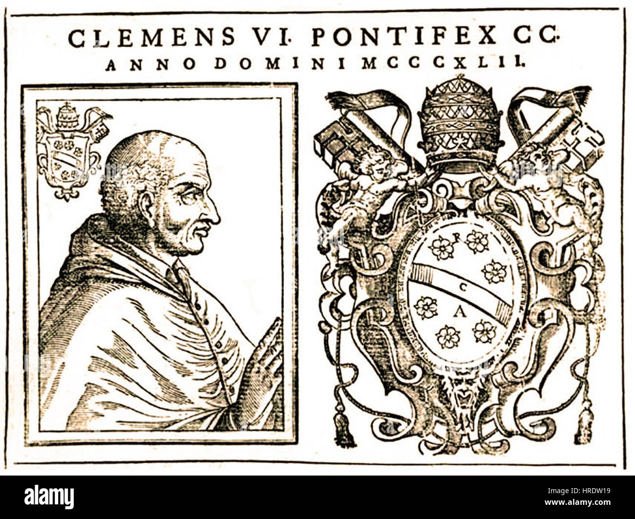 Clement VI pontifex Stockfoto