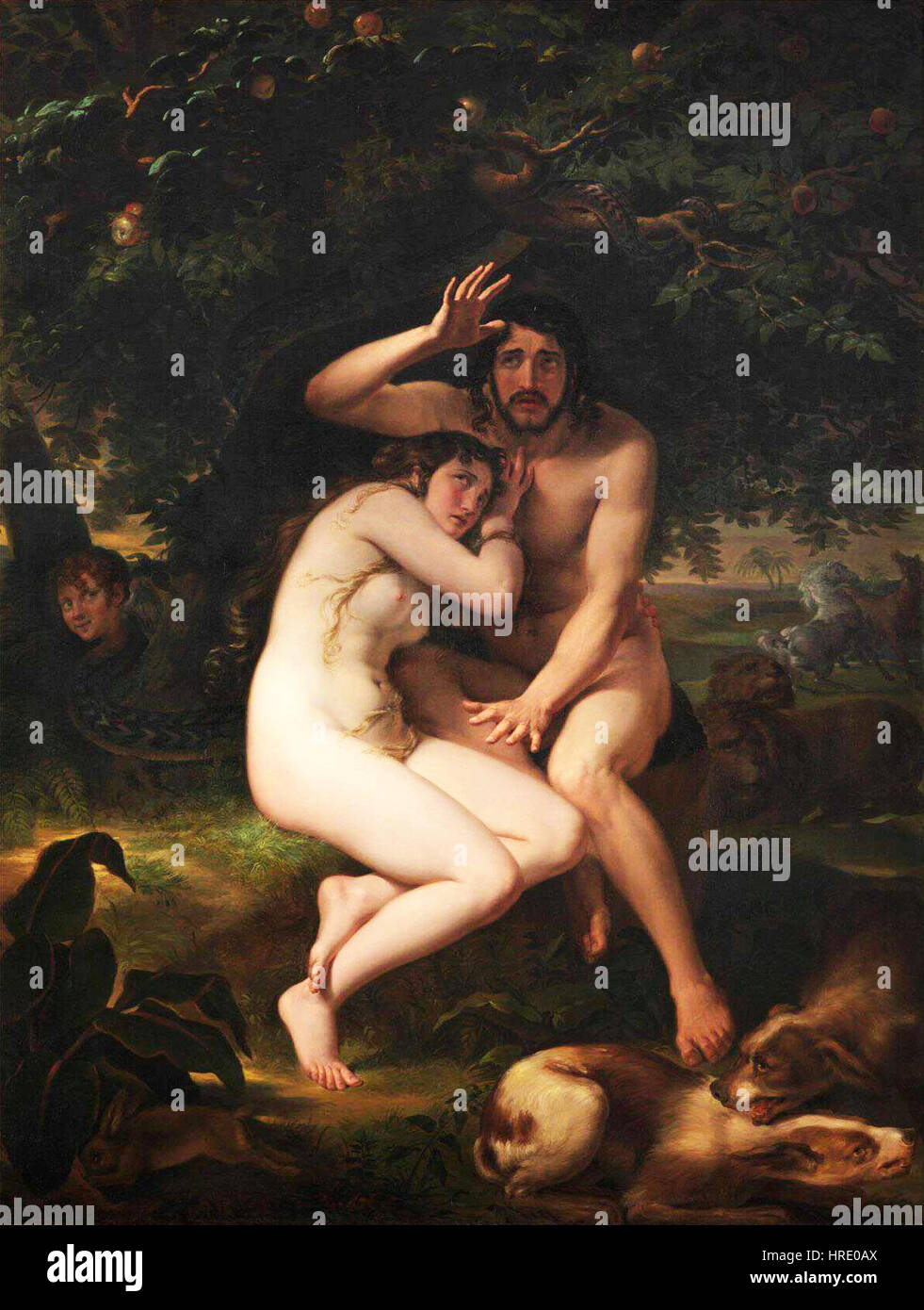 Adam und Eva von Giuseppe Sogni Stockfoto
