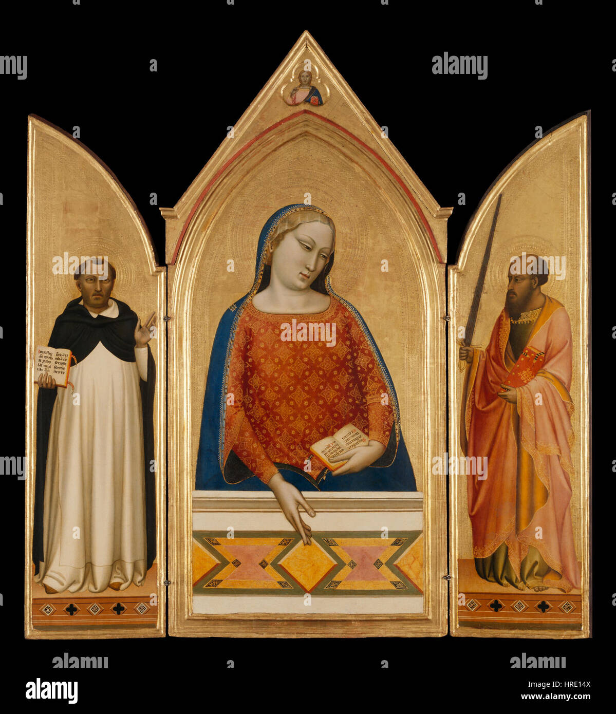 Bernardo Daddi - Madonna mit heiligen Thomas von Aquin und Paul - 93.PB.16 - J. Paul Getty Museum Stockfoto