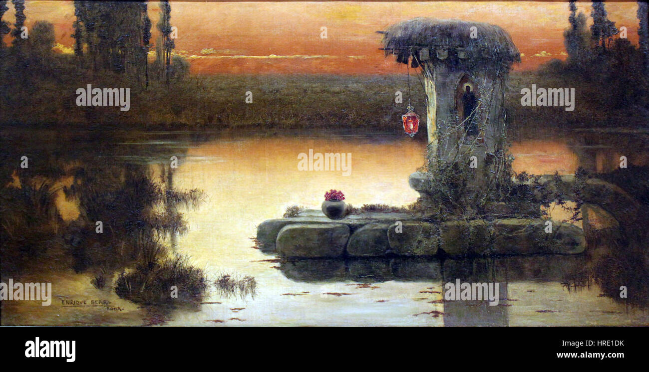 1908 Serra Landschaft Mit Ruinen Einer Katholischen Kapelle anagoria Stockfoto