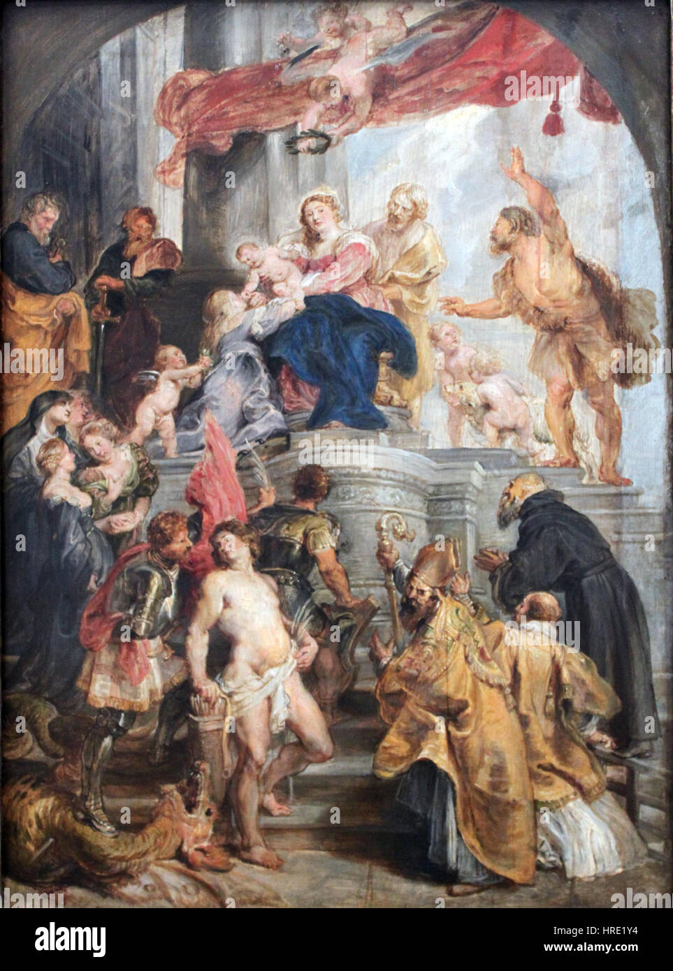 1627 Rubens Maria Mit Kind Und Heiligen anagoria Stockfoto